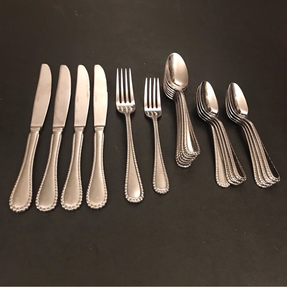 Oneida Pebblebrook ZZ-13 Stainless Flatware Mixed Lot Of 20 Knife Forks Spoons - Picture 3 of 14